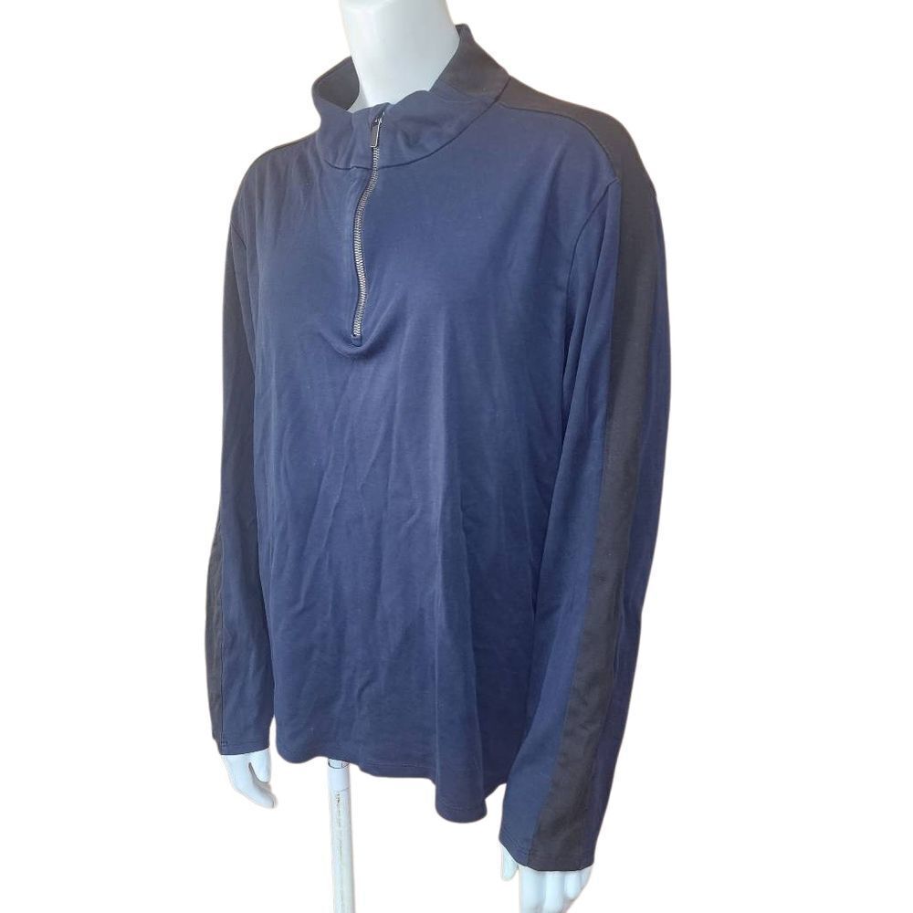 Murano Navy Blue & Black Quarter Zip (XL)